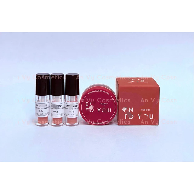 [Chiết] Son kem bùn lNT0 Y0U có thể làm má hồng kem chiết 0.5ml | son chiết mini anvycosmetic