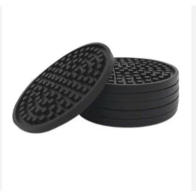 Bộ 10 miếng lót ly dạng tròn gai nhọn dùng để lót ly cf, sinh tố - Lót ly dẻo nhựa RICO (9cm) đủ màu