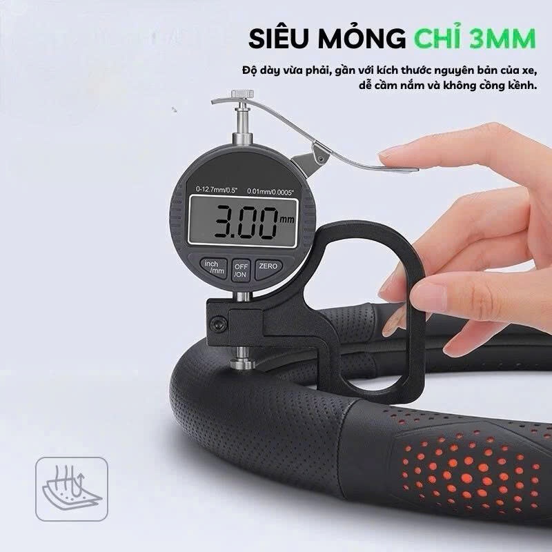 Bọc Vô Lăng Ô Tô 3D Da Nappa Cao Cấp, Siêu Mỏng Dáng DCUT xe Vinfast Limo Green, VF3, VF5, VF6, VF7, VF8, VF9, VFe34