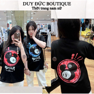 Áo Thun Hình In Chuột Chất Cotton 2 Mặt Thời Trang Nam Nữ Form Áo Rộng