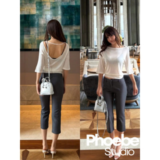 Áo Thun Giấy Mỏng Lưng Đổ Tay Lửng - Phoebe Studio [MH26AO338]