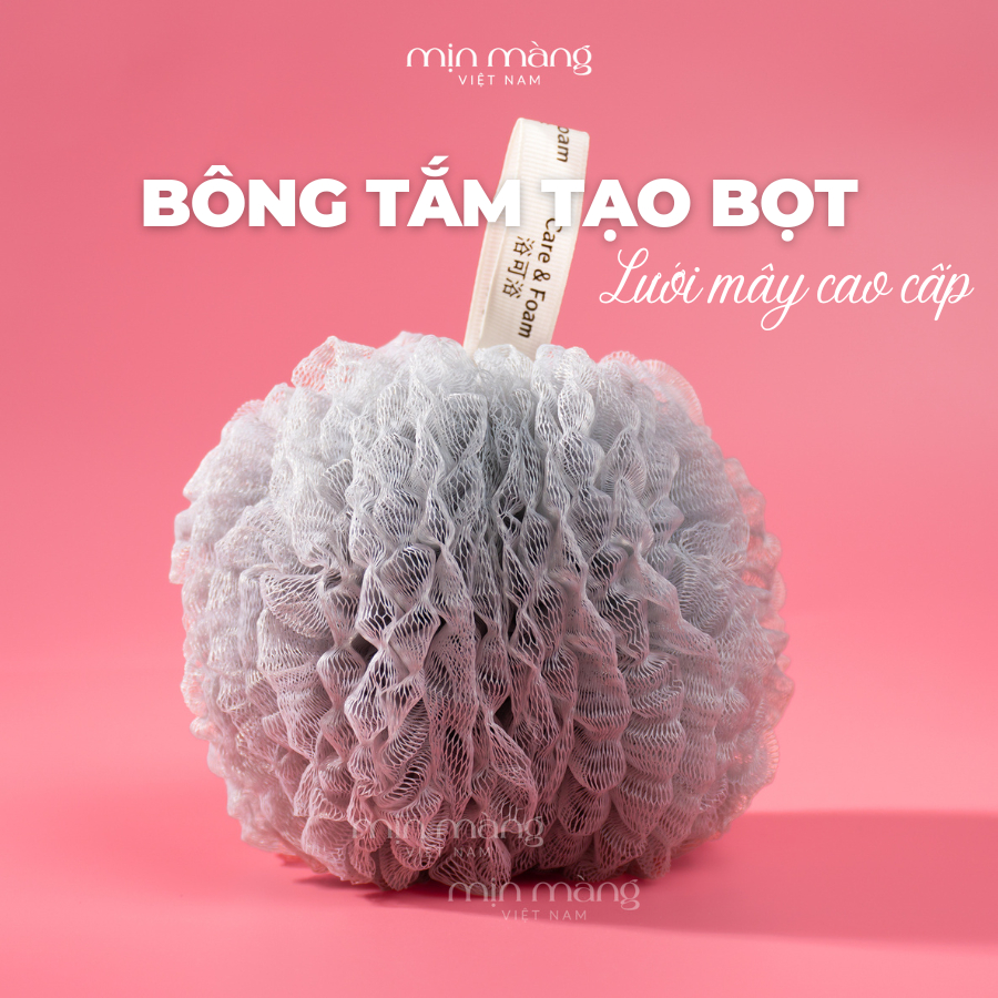 Bông Tắm Tẩy Tế Bào Chết Tạo Bọt To Cao Cấp Dụng Cụ Tắm Tròn Lưới Mềm Mại Siêu Sạch MỊN MÀNG VIỆTNAM