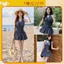 Váy cổ yếm kẻ dáng bí lưng chun Hoadanbistore_ Đầm hở vai bo chun tôn eo Hàn Quốc thiết kế trendy