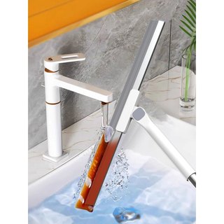 Cây gạt nước sàn nhà tắm HomieTech đầu silicone xoay 180°, cán Inox, gạt nước và quét bụi tóc