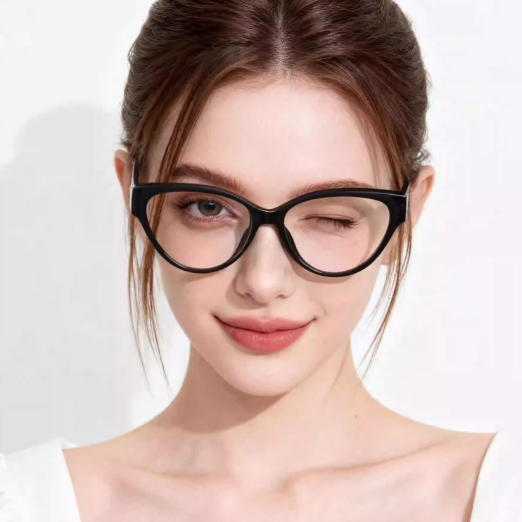 Kính Cận Thời Trang MOCO 7065 Form Mắt Mèo, Chống Ánh Sáng Xanh, Phong Cách Hàn Quốc