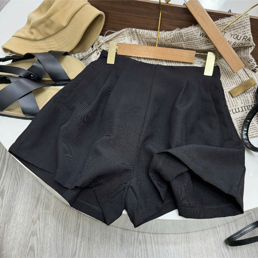 Quần Đùi Xếp Ly Bigsize Nữ Dáng Chữ A Lưng Cao Thun Co Giãn – Che Khuyết Điểm Tôn Dáng Q26