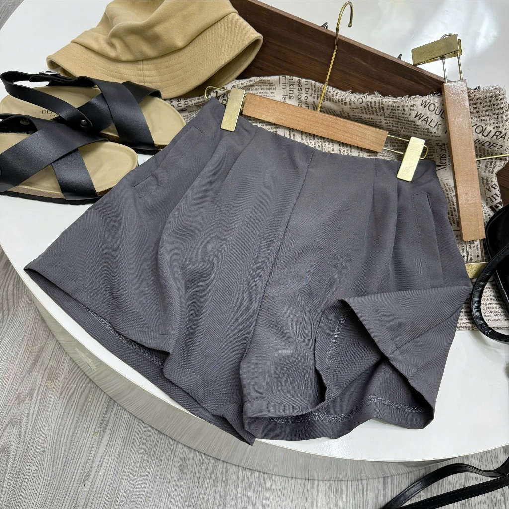 Quần Đùi Xếp Ly Bigsize Nữ Dáng Chữ A Lưng Cao Thun Co Giãn – Che Khuyết Điểm Tôn Dáng Q26