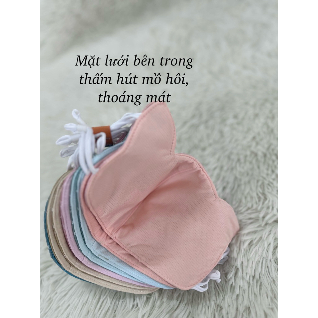 Combo 10 Khẩu Trang Tai Thỏ Dây Rút Thời Trang, Thoáng Mát, Dễ Thương Cho Nữ