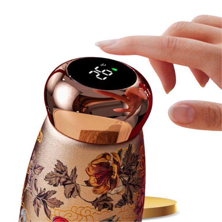 Bình cafe giữ nhiệt Inox 316 dung tích 230ml họa tiết 3D phong cách Trung Hoa huyền bí