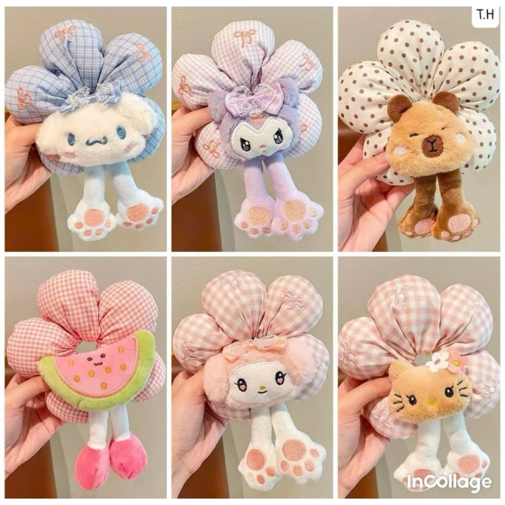 Dây Buộc Tóc Hoạt Hình, Mông Dễ Thương, Phụ Kiện Tóc Bé Gái Thu Đông, Cột Tóc Búi Tròn Siêu Xinh