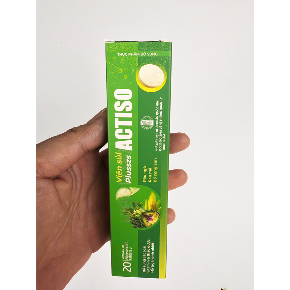 Sủi Thanh Nhiệt Plusszs Actiso, Hỗ Trợ Thanh Nhiệt, Giải Độc, Mát Gan, typ 20 viên