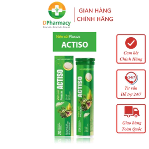 Sủi Thanh Nhiệt Plusszs Actiso, Hỗ Trợ Thanh Nhiệt, Giải Độc, Mát Gan, typ 20 viên