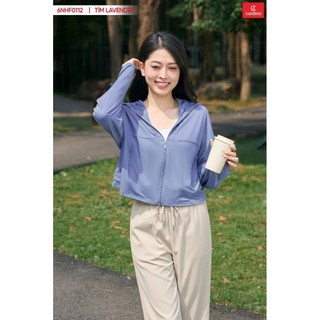 (Có sẵn)6NHF01 Áo Chống Nắng Nữ Cardina Sợi Lạnh UPF50+ – Áo Khoác Chống UV 2 Lớp, Mát Da, Form Trẻ Trung