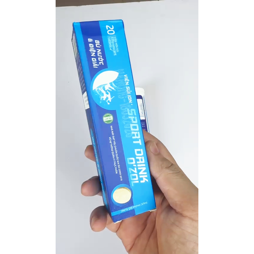Viên sủi ION+ Sport Drink O'ZOL, Bù điện giải, Bù khoáng, Bù nước, Tuýp 20 viên
