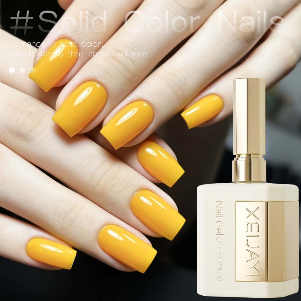 XEIJAYI 40ml-Sơn móng tay dạng gel màu vàng xoài mới, thích hợp cho các tiệm nail và sử dụng tại nhà