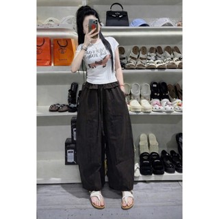 [Mẫu New ] Quần Kaki Thô ELEGANTE Ống Rộng Cong Chất Kaki Mền Mịn Mát Che Khuyết Điểm Đôi Chân Cực Tốt