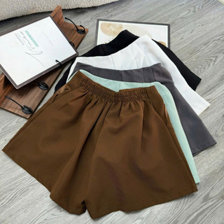 Quần short nữ CÓ BIGSIZE dáng chữ A lưng chun co giãn vai tuyết chéo mềm mịn QDXL