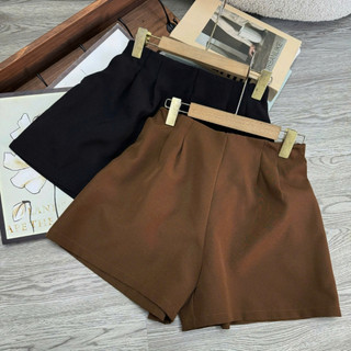 Quần short nữ CÓ BIGSIZE dáng chữ A lưng chun co giãn vai tuyết chéo mềm mịn QDXL