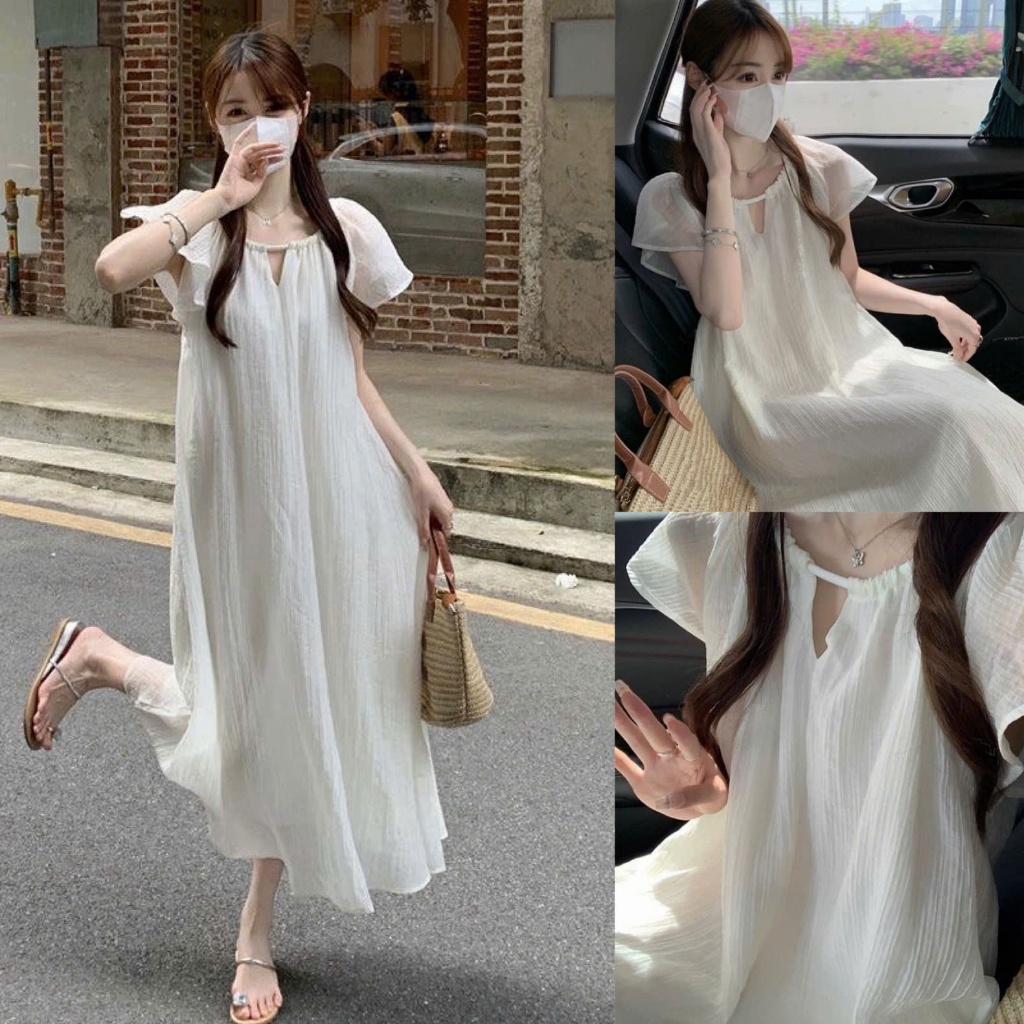 (HÀNG QCCC) Đầm váy babydoll dáng dài thiết kế kiểu điệu dành cho nữ hottrend mùa hè XIMIMI SP468
