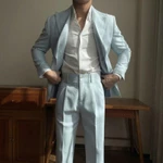 Suit Jacket Nam Cao Cấp Harold Mykonos Mist 2 Hàng Khuy Sang Trọng, Chống Nhăn, Độ Bền Cao — ảnh 5