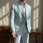 Suit Jacket Nam Cao Cấp Harold Mykonos Mist 2 Hàng Khuy Sang Trọng, Chống Nhăn, Độ Bền Cao — ảnh 3