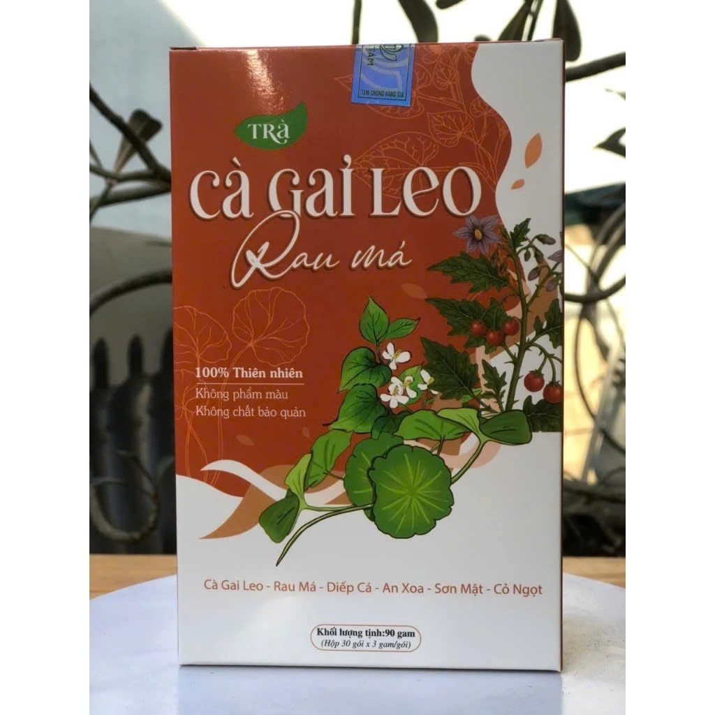 Trà Cà Gai Leo Rau Má Chính Hãng Cao Cấp ✅ Trà mát gan thanh nhiệt giải độc đẹp sáng da tăng cường sức khỏe hộp 30 gói