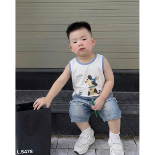 BỘ ÁO SÁT NÁCH MIX QUẦN JEAN BÉ