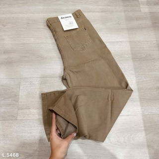Jeans nâu ống đứng co dãn