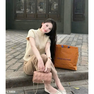 Jeans nâu ống đứng co dãn