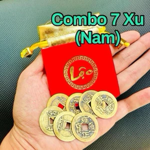 COMBO 7 Đồng Xu và 9 Đồng Xu Âm Dương Cho Nam Nữ, Trang Trí Nhà Decor Phòng