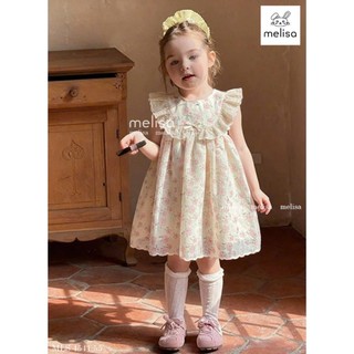 ĐẦM THÊU CÁNH TIÊN HOA TIỂU THƯ SIÊU SANG CHO BÉ GÁI TỪ 3-12T | ANHMYBABY