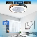 Quạt Trần Phòng Khách ATH LIGHTING Mẫu Cải Tiến Có Lắc Đầu 360 Độ 6 Cấp Độ Gió Kết Hợp Đèn 3 Màu Có Điều Khiển và APP ĐT — ảnh 2