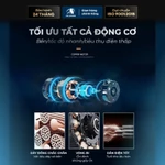 Quạt Trần Phòng Khách ATH LIGHTING Mẫu Cải Tiến Có Lắc Đầu 360 Độ 6 Cấp Độ Gió Kết Hợp Đèn 3 Màu Có Điều Khiển và APP ĐT — ảnh 6