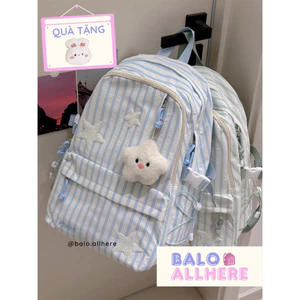 Balo Nữ Kẻ Sọc Ngôi Sao Dễ Thương BL632