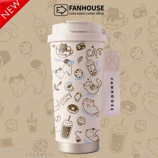 Ly giữ nhiệt LatteCup inox 316 phủ sứ cao cấp, hộp quà cốc giữ nhiệt 530ml,in hình chân dung