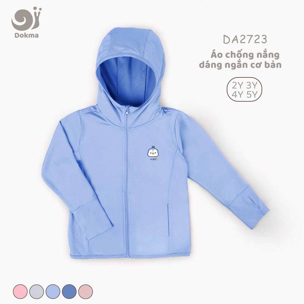 (9-18kg, 1-5Y) Áo khoác chống nắng thời trang Dokma chống tia UV siêu mềm co giãn cho bé DA1492 DA2164 DA2723