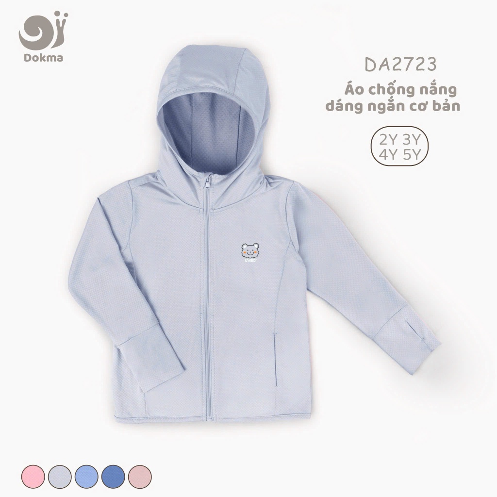(9-18kg, 1-5Y) Áo khoác chống nắng thời trang Dokma chống tia UV siêu mềm co giãn cho bé DA1492 DA2164 DA2723