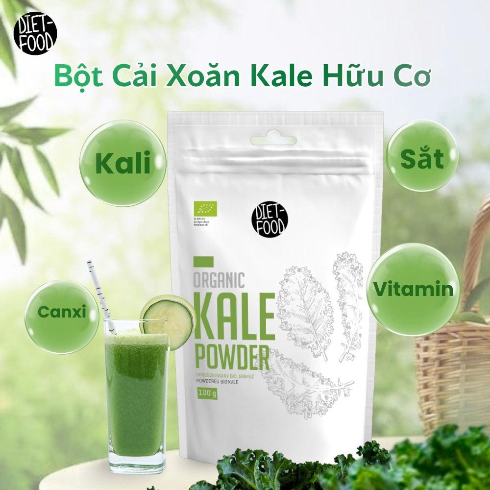 Bột cải xoăn Kale hữu cơ 100g Diet Food Organic Kale Powder