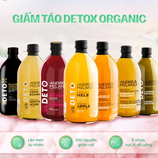 Giấm Táo Detox Milan Andrea Milano Organic Apple Cider Vinegar With The Mother