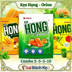 Combo 2-3-5-10 Bịt Kẹo Họng ORION - Vị Quất, Gừng & Bạc Hà Thảo Mộc, Trọng lượng 83g