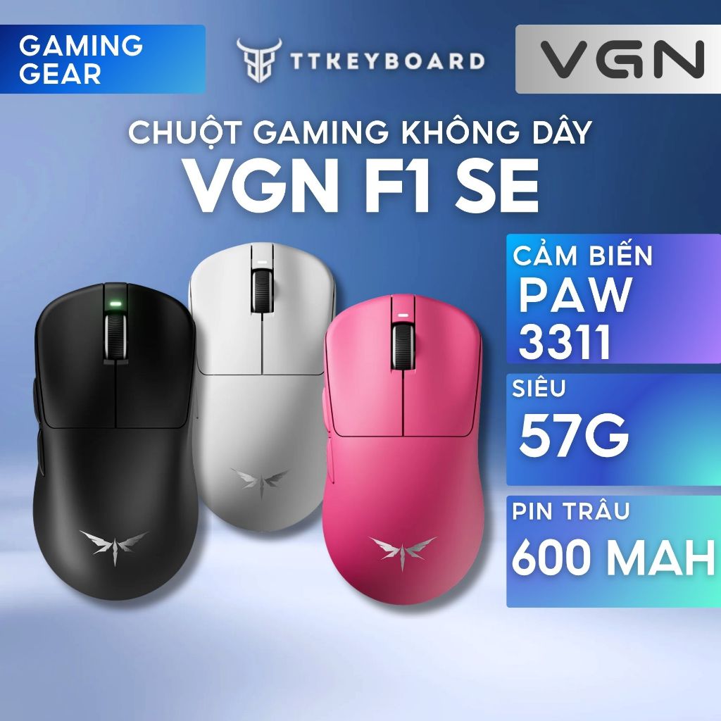 Chuột Gaming VGN F1 Super Edition Phiên Bản Mới, 3 Mode Kết Nối, Paw3311, Hiệu Năng Chuẩn Esport | BigBuy360 - bigbuy360.vn