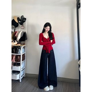 Quần Jean Suông Ống Rộng 28CM Nữ MIAA Dáng Dài Chất Jean Denim Mềm Cạp Cao Ôm Eo Hack Chân J09