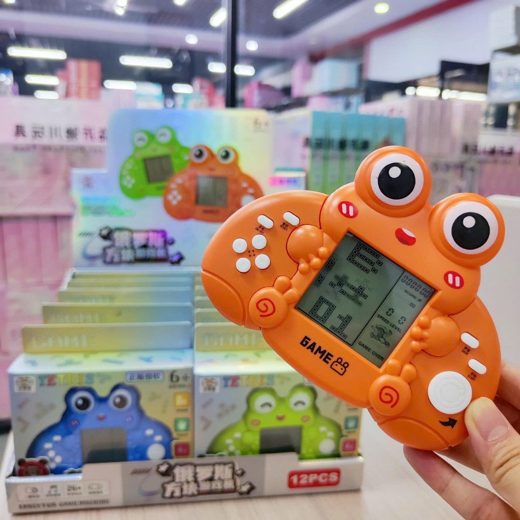 Máy Chơi Game Cầm Tay Mini Hình Ếch Dễ Thương | Game Tuổi Thơ Tetris Cho Bé