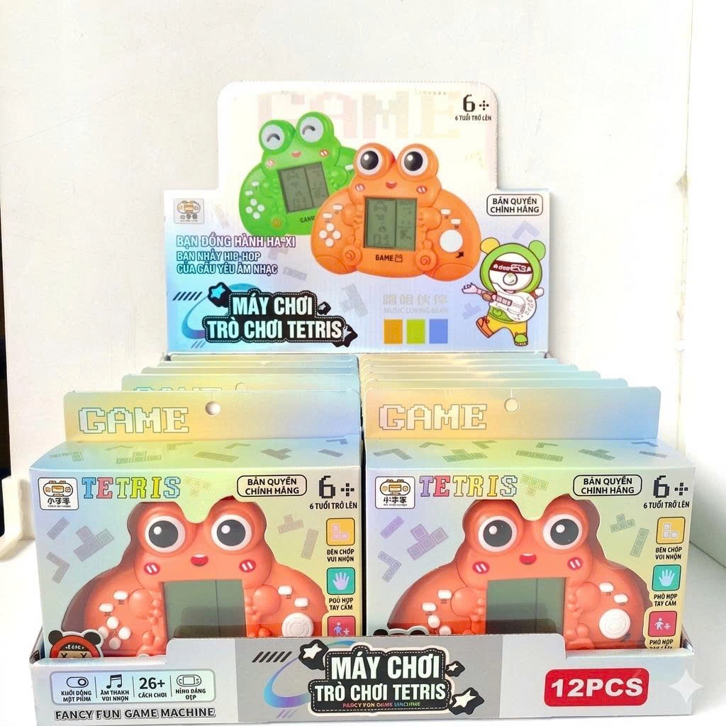 Máy Chơi Game Cầm Tay Mini Hình Ếch Dễ Thương | Game Tuổi Thơ Tetris Cho Bé