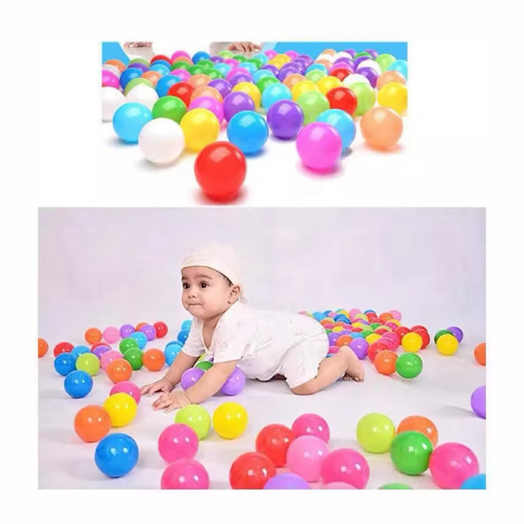 Bóng nhựa cho bé vui chơi, túi 10 bóng chơi nhà banh cho bé