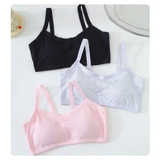 [A07 Sẵn hàng] Áo lá cotton cho bé gái cấp 2, cấp 3, Áo bra cotton cao cấp, mềm mại mút liền dành cho bé gái 35-46kg