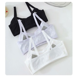 [A07 Sẵn hàng] Áo lá cotton cho bé gái cấp 2, cấp 3, Áo bra cotton cao cấp, mềm mại mút liền dành cho bé gái 35-46kg