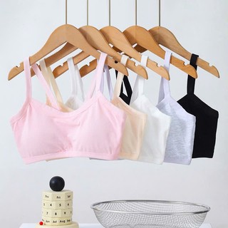 [A07 Sẵn hàng] Áo lá cotton cho bé gái cấp 2, cấp 3, Áo bra cotton cao cấp, mềm mại mút liền dành cho bé gái 35-46kg
