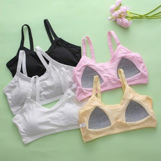 [A07 Sẵn hàng] Áo lá cotton cho bé gái cấp 2, cấp 3, Áo bra cotton cao cấp, mềm mại mút liền dành cho bé gái 35-46kg
