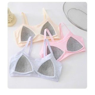[A07 Sẵn hàng] Áo lá cotton cho bé gái cấp 2, cấp 3, Áo bra cotton cao cấp, mềm mại mút liền dành cho bé gái 35-46kg